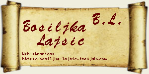 Bosiljka Lajšić vizit kartica